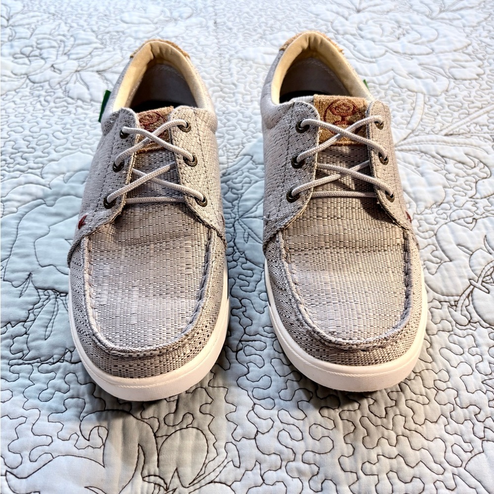 Twisted X Hooey Loper Gray Casual Moc Toe Lace Up Shoes Womens Size 8.5🧡 - Picture 10 of 10